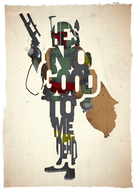 Star Wars Characters Built with Typography - The Checkout presented by ...