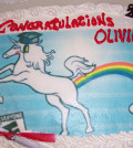 Graduation Unicorn Cake