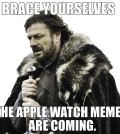Brace Yourself. The Apple Watch Memes are coming. - Game of Thrones meme