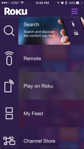 The newly redesigned Roku mobile app