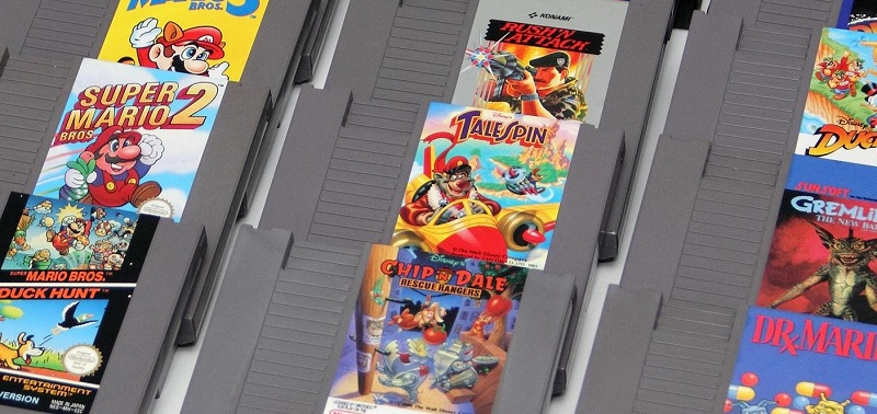 old video game cartridges