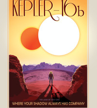 NASA Travel Poster Kepler 16b